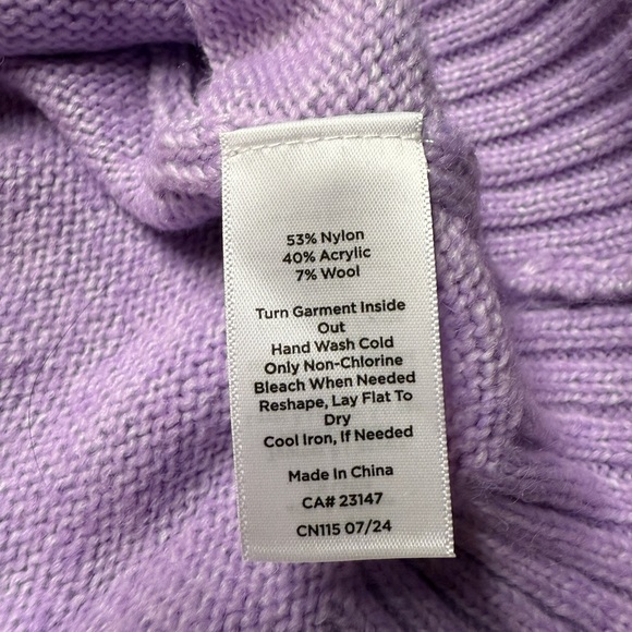 Talbots Lilac Fair Isle Sweater - Picture 3 of 6